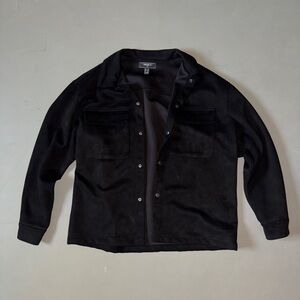 Forever 21 Black Lightweight Shirt Jacket